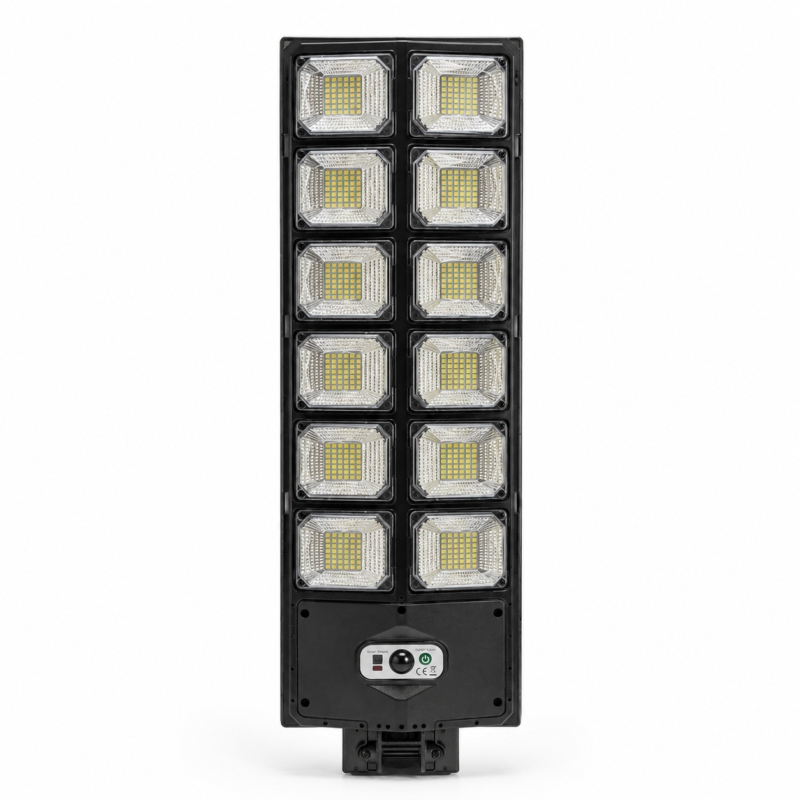 Foco Solar LED 200W con Sensor de Movimiento, Control Remoto y Panel Solar