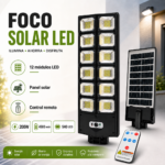 Foco Solar LED 200W con Sensor de Movimiento, Control Remoto y Panel Solar - Imagen 7