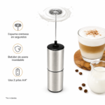 Espumador de Leche Eléctrico Portátil a Pilas con Batidor de Acero Inoxidable - Imagen 6