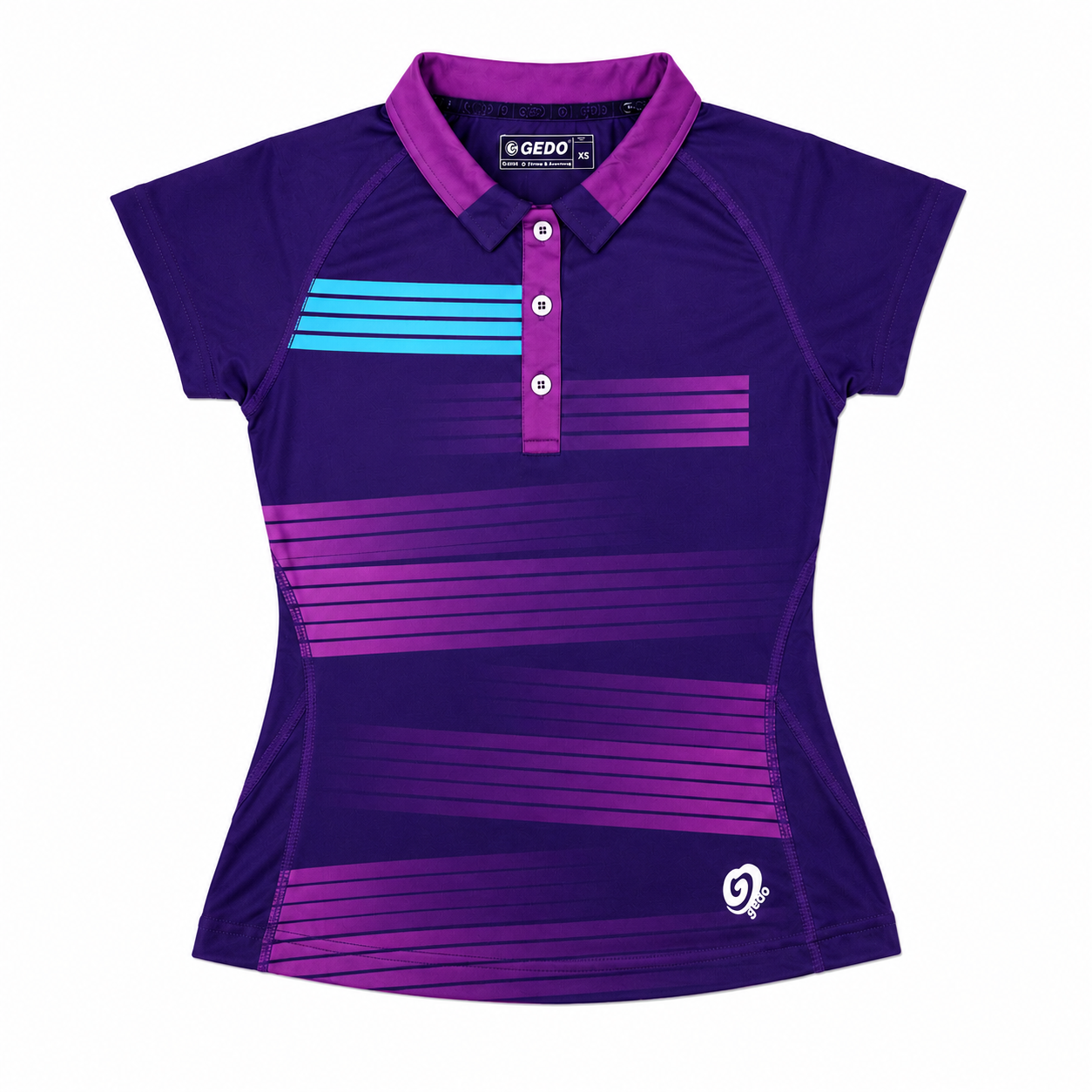 D522B804-F62F-4F8E-B2AF-3A641083F968 Remera Deportiva Mujer GEDO Tipo Polo 100% Poliéster Transpirable y Secado Rápido - Imagen 1