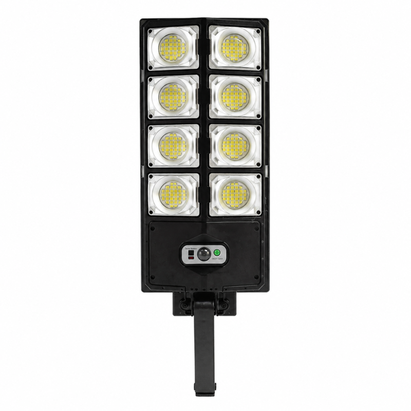 Foco Solar LED 150W con Sensor de Movimiento, Control Remoto y Panel Solar