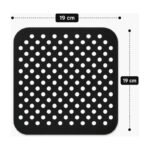 Rejilla Silicona Freidora De Aire Antiadherente Air Fryer Negro - Imagen 3