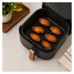 Rejilla Silicona Freidora De Aire Antiadherente Air Fryer Negro - Imagen 5