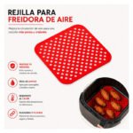 Rejilla Silicona Freidora De Aire Antiadherente Air Fryer Rojo - Imagen 4