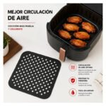 Rejilla Silicona Freidora De Aire Antiadherente Air Fryer Negro - Imagen 9