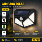 Lámpara Solar LED de Pared con Sensor de Movimiento 100 LED IP65 - Imagen 5