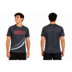 Remera Deportiva Hombre GEDO Negra 100% Poliéster Transpirable y Secado Rápido - Imagen 5