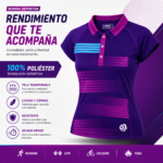 Remera Deportiva Mujer GEDO Tipo Polo 100% Poliéster Transpirable y Secado Rápido - Imagen 4