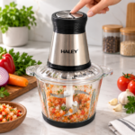 Procesadora Picadora de Alimentos Haley 3L 1200W Doble Cuchilla 4 Aspas - Imagen 5