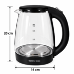 Jarra Eléctrica de Vidrio North Tech Cristal 1,8 L con Luz LED y Base 360° - Imagen 3