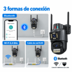 Cámara de Seguridad WiFi Doble Lente Sirena PTZ IP66 con Visión Nocturna y Audio Bidireccional - Imagen 8
