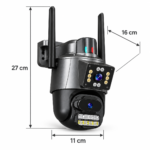 Cámara de Seguridad WiFi Doble Lente Sirena PTZ IP66 con Visión Nocturna y Audio Bidireccional - Imagen 4