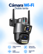 Cámara de Seguridad WiFi Doble Lente Sirena PTZ IP66 con Visión Nocturna y Audio Bidireccional - Imagen 9