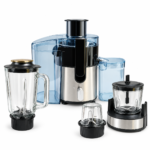 Extractor de Jugos Multifunción Haley 4 en 1 de 1200W con Licuadora, Molinillo y Procesadora