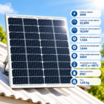 Panel Solar Fotovoltaico 30W 39x39 cm 12V IP67 - Imagen 5