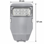 Luz de Calle Luminaria LED Exterior 72W 7300 Lúmenes 5700K 220V Plata - Imagen 3