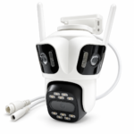 Cámara de Seguridad Triple WiFi 360° Exterior con Visión Nocturna, Seguimiento y Audio Bidireccional - Imagen 3
