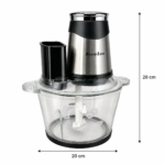 Procesadora Picadora Ralladora Silver Love 3L 1500W con Bowl de Vidrio - Imagen 4