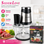 Procesadora Picadora Ralladora Silver Love 3L 1500W con Bowl de Vidrio - Imagen 5