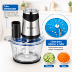 Procesadora Picadora Ralladora Silver Love 3L 1500W con Bowl de Vidrio - Imagen 6
