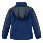 Campera Impermeable 2 en 1 con Polar Desmontable y Capucha Color Azul Oscuro - Imagen 2