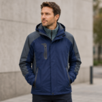 Campera Impermeable 2 en 1 con Polar Desmontable y Capucha Color Azul Oscuro - Imagen 6