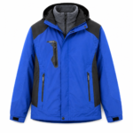 Campera Impermeable 2 en 1 con Polar Desmontable y Capucha Color Azul Claro