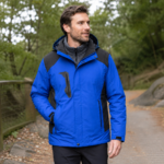 Campera Impermeable 2 en 1 con Polar Desmontable y Capucha Color Azul Claro - Imagen 6