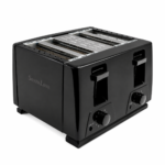 Tostadora Eléctrica Doble 4 Tostadas 1400W con Control de Tostado Independiente Silver Love