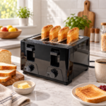 Tostadora Eléctrica Doble 4 Tostadas 1400W con Control de Tostado Independiente Silver Love - Imagen 5