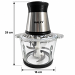 Procesadora Picadora de Alimentos Haley 3L 1200W Doble Cuchilla 4 Aspas - Imagen 4