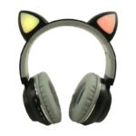 Auriculares Inalámbricos Gatito Gato Gaming Led Knup Negro