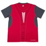 Remera Deportiva Hombre GEDO Roja Manga Corta Cuello V Transpirable y Secado Rápido - Imagen 2