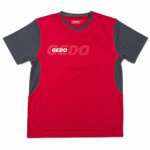 Remera Deportiva Hombre GEDO Roja Manga Corta Cuello V Transpirable y Secado Rápido