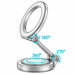 Soporte Magnético para Celular BWOO ZJ135 Plegable 360° para Auto con Adhesivo 3M - Imagen 5