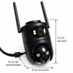 Cámara de Seguridad WiFi Doble Lente PTZ 3MP + 3MP North Tech NT-SCAM32EXD para Exterior - Imagen 3