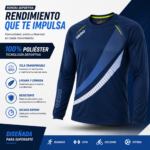 Remera Deportiva Hombre GEDO Manga Larga 100% Poliéster Transpirable y Secado Rápido - Imagen 5