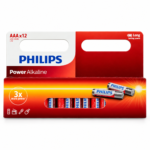 Pilas Alcalinas Philips AAA LR03 1,5V Pack x12 Power Alkaline