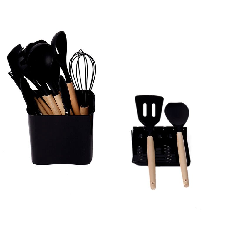 Juego de Menage 13 Piezas en Silicona y Madera + C