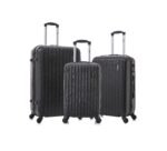 Set Indra de 3 Valijas de 20"/24"/28" Negro en ABS