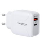 Cargador de Celular Treqa 2 Salidas USB y Tipo-C