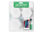 LED RGB Hexagonal Táctil x3 con Control a Pila - Imagen 2