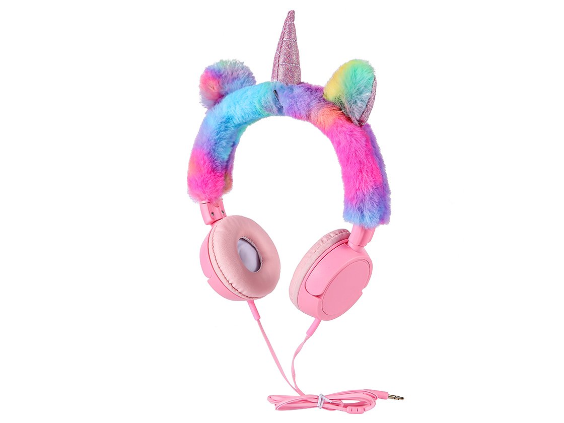 4091.jpg Auricular de Unicornio Peluche con Orejas Gato Cableado - Imagen 1