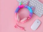 Auricular de Unicornio Peluche con Orejas Gato Cableado - Imagen 4