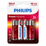 Pilas Alcalinas Philips AA LR6 1.5V Pack x4 – Power Alkaline