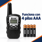 Set de 2 Walkie Talkies WLTK-052 22 Canales Hasta 3 km con VOX y Pantalla LCD - Imagen 3