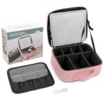Organizador de Comesticos con Espejo LED - Rosado