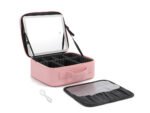 Organizador de Comesticos con Espejo LED - Rosado - Imagen 3