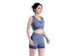 Conjunto Top y Calza para Gimnasia - Azul