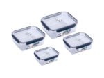 Set 4 Táper Herméticos Plástico Rectangular 8375-4